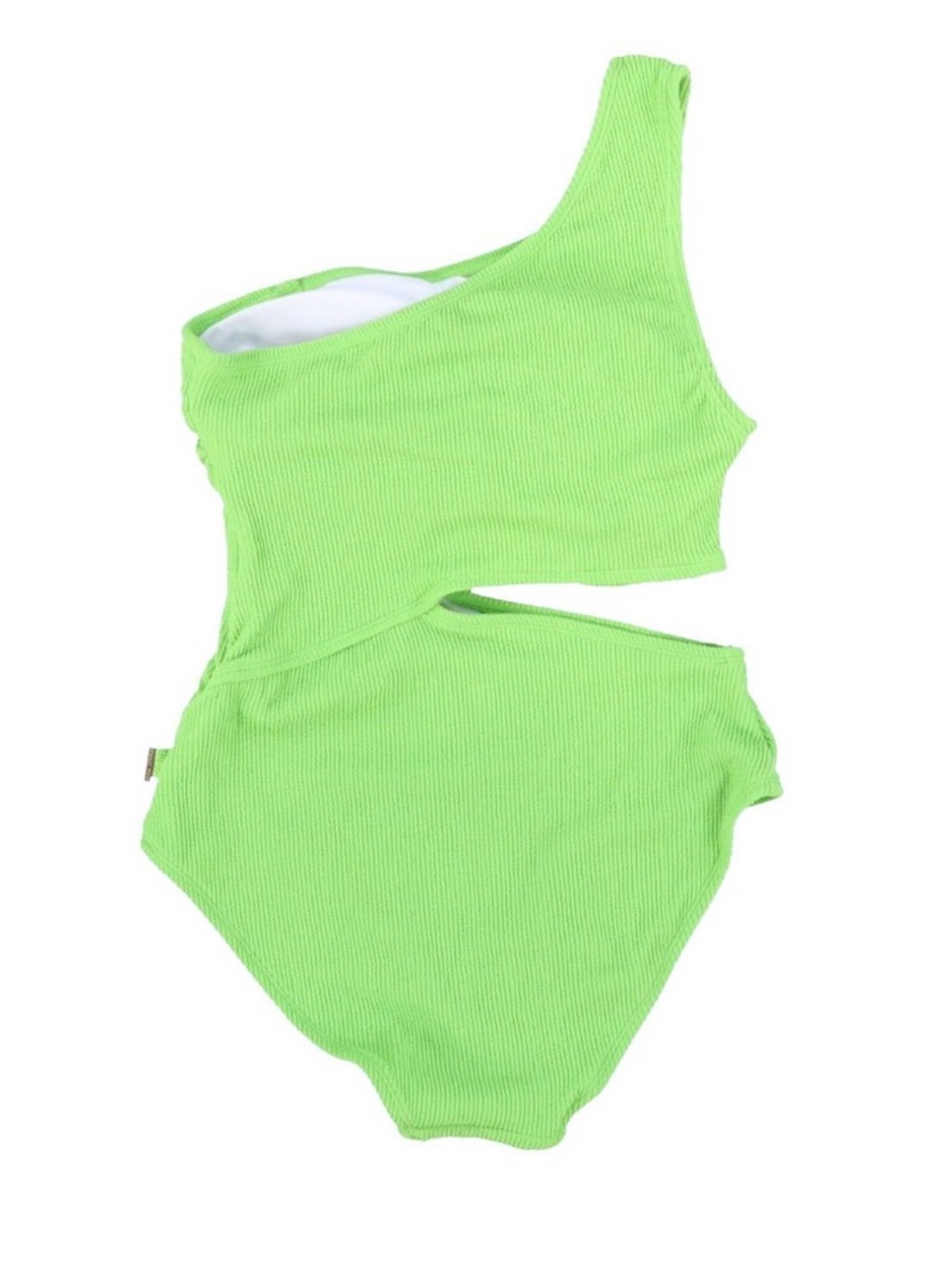 Michael Kors Lime Green One-Shoulder Side-Cutout One-Piece Swimsuit - Picture 11 of 11